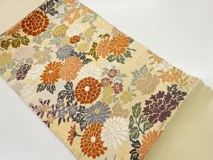 唐織草花模様織出し名古屋帯